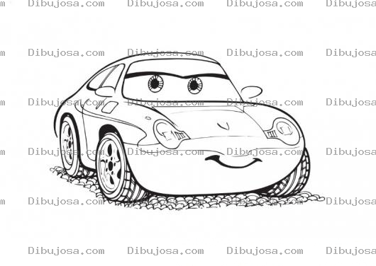 Dibujo para colorear Pintar carro azul