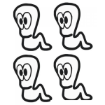 Dibujo para colorear Dibujo De Gusanitos Para Pintar Y Colorear