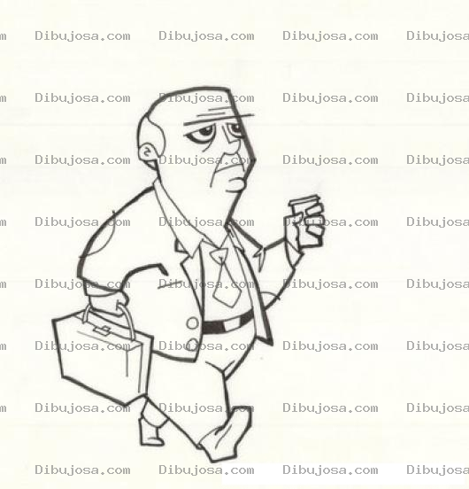 Dibujo para colorear Viejito Vendedor Para Pintar Y Colorear Empleado De La Tercer Edad