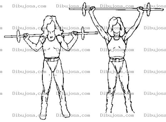 Dibujo para colorear Ejercicios De Hombro Para Mujer Para Pintar Y Colorear