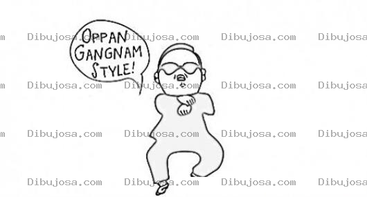 Dibujo para colorear Oppan Gangnam Style Para Colorear