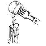 Dibujo para colorear Malvadisco Derretido En Una Candela Para Pintar Y Colorear