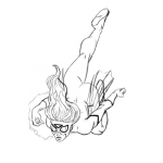 Dibujo para colorear Dibujo De La Mujer Arana Para Pintar Y Colorear
