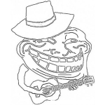Dibujo para colorear Dibujo De Meme Con Guitarra Para Colorear