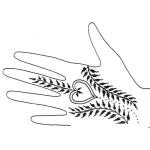 Dibujo para colorear Dibujo De Mano Tatuada Para Colorear