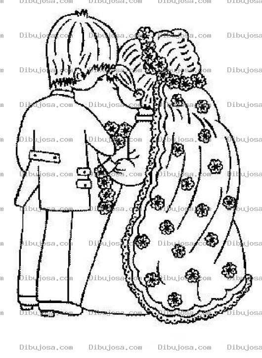 Dibujo para colorear Boda De Preciousmoments Para Colorear