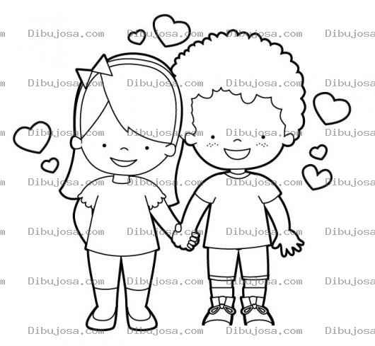 Dibujo para colorear El Primer Amor Dibujo De Noviesitos Para Pintar Y Colorear Noviecitos Tomados De La Mano