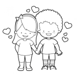 Dibujo para colorear El Primer Amor Dibujo De Noviesitos Para Pintar Y Colorear Noviecitos Tomados De La Mano