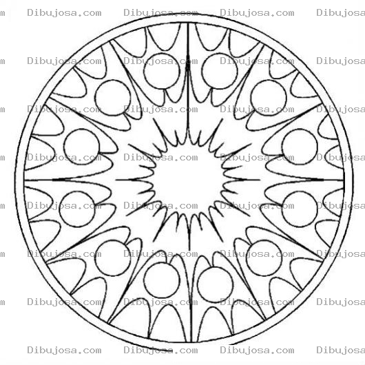 Dibujo para colorear Mandala De Sol Y Lunas Para Pintar Y Colorear