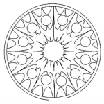 Dibujo para colorear Mandala De Sol Y Lunas Para Pintar Y Colorear