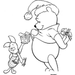 Dibujo para colorear Dibujo De Guinipu Con Regalos De Navidad Para Pintar Y Colorear