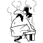 Dibujo para colorear Sauna Para Hombres Dibujo De Gordo En Sauna Tamascali Para Pintar Y Colorear
