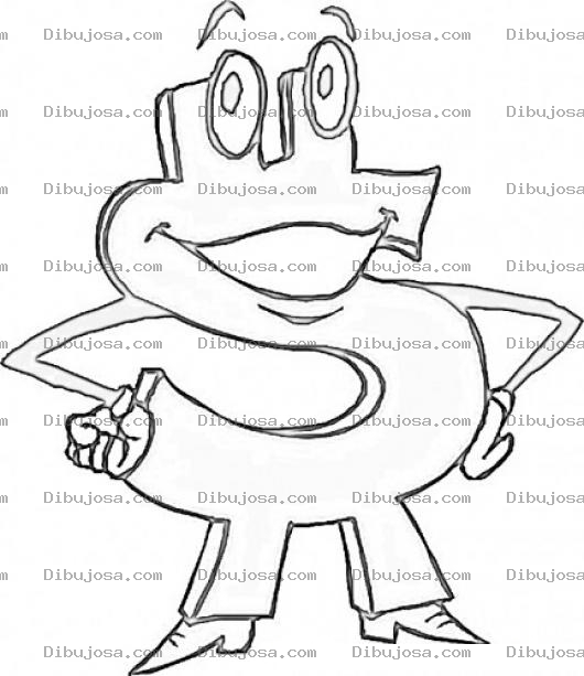 Dibujo para colorear Dibujo Del Signo De Dolar Para Pintar Y Colorear