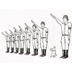 Dibujo para colorear Dibujo De Conejo Militar Para Colorear