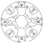 Dibujo para colorear Mandala De Ositos Para Colorear