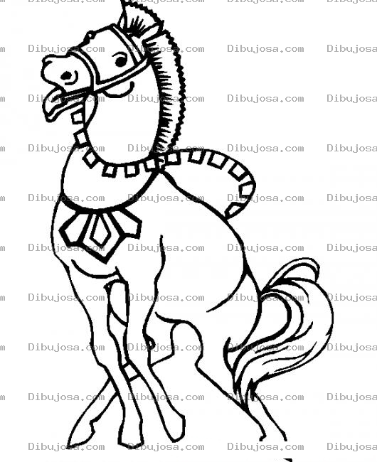 Dibujo para colorear Caballo De Princesa Para Colorear