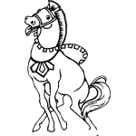 Dibujo para colorear Caballo De Princesa Para Colorear