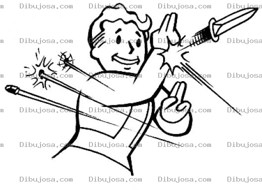 Dibujo para colorear Dibujo De Hombre A Prueba De Balas Y Cuchillos Para Pintar Y Colorear Hombre Inmortal