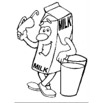Dibujo para colorear Dibujo De Caja De Leche Con Vaso De Leche Para Pintar Y Colorear Leche En Caja De Carton Tetrapac