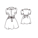 Dibujo para colorear Dibujo De Un Vestido De Sirvienta Para Pintar Y Colorear Vestido De Mucama
