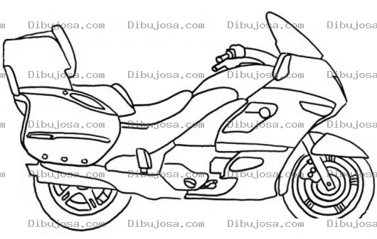 Dibujo para colorear Dibujo De Motocicleta De Policia Para Pintar Y Colorear