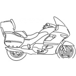 Dibujo para colorear Dibujo De Motocicleta De Policia Para Pintar Y Colorear