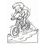 Dibujo para colorear Bicicleta Shimano De Vecesa Dibujo De Nino En Bicicleta Montanesa Para Pintar Y Colorear
