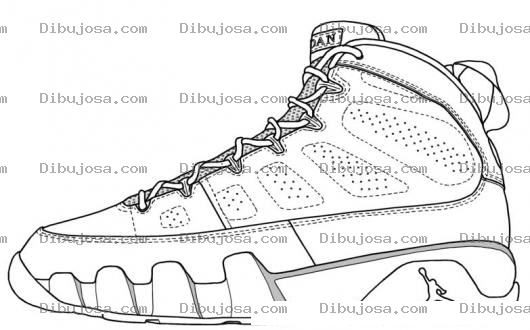 Dibujo para colorear Dibujo De Tenis Jordan Para Colorear
