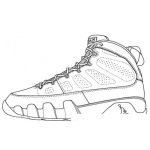 Dibujo para colorear Dibujo De Tenis Jordan Para Colorear