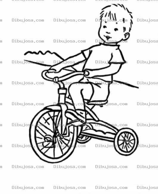 Dibujo para colorear Dibujo De Triciclo Para Colorear