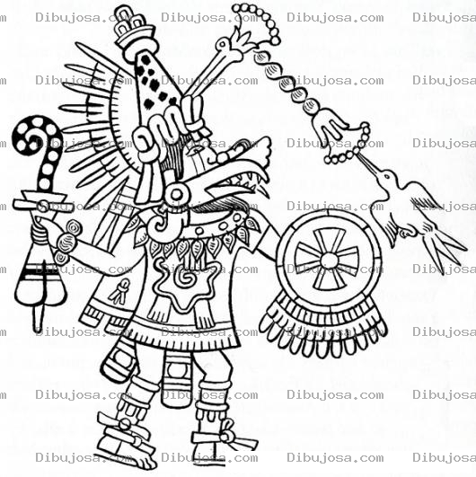 Dibujo para colorear Dibujo De Maya Con Pajaro Para Pintar Y Colorear