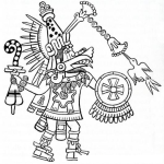 Dibujo para colorear Dibujo De Maya Con Pajaro Para Pintar Y Colorear