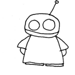 Dibujo para colorear Dibujo De Monje Extraterrestre Para Pintar Y Colorear