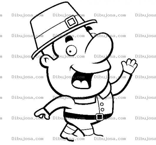 Dibujo para colorear Dibujo De Enano Irlandes Para Pintar Y Colorear Irlandesito