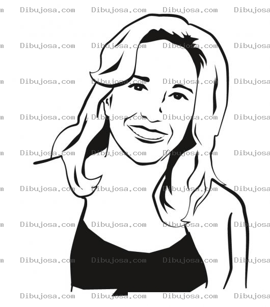 Dibujo para colorear Dibujo De Senora Rubia Para Pintar Y Colorear