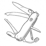 Dibujo para colorear Dibujo De Navaja Suiza Para Pintar Y Colorear Nabaja Victorinox