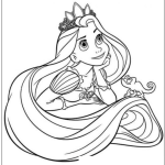 Dibujo para colorear Princesita Rapunzel Para Colorear