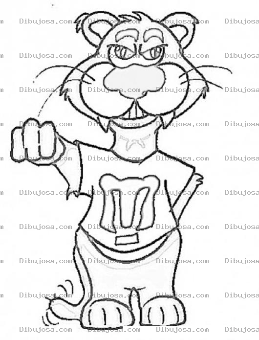 Dibujo para colorear Dibujo De Caricatura De Puma Para Colorear