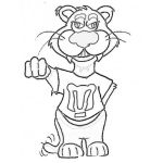 Dibujo para colorear Dibujo De Caricatura De Puma Para Colorear