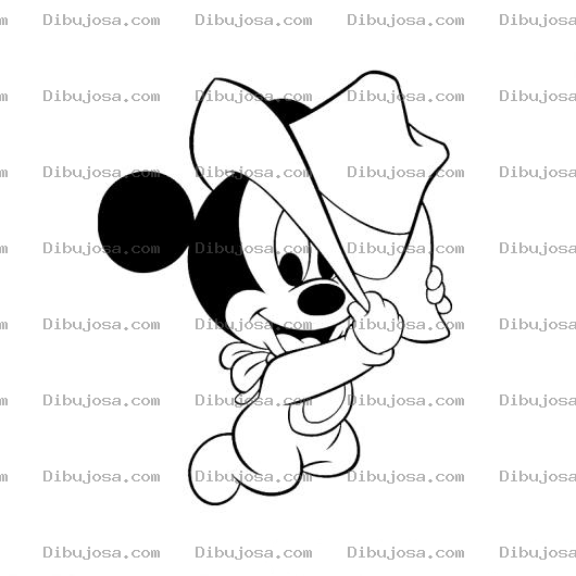 Dibujo para colorear Dibujo Del Bebe De Mickey Mouse Para Pintar Y Colorear Hijo De Mikymouse