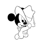 Dibujo para colorear Dibujo Del Bebe De Mickey Mouse Para Pintar Y Colorear Hijo De Mikymouse