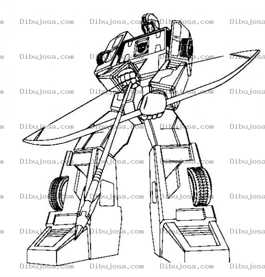 Dibujo para colorear Dibujo De Transformer Con Arco Y Flecha Para Pintar Y Colorear Transformer Arquero