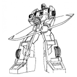Dibujo para colorear Dibujo De Transformer Con Arco Y Flecha Para Pintar Y Colorear Transformer Arquero
