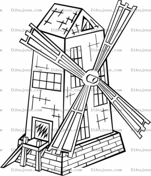 Dibujo para colorear Colorear Molino