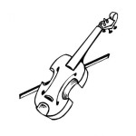 Dibujo para colorear Dibujo De Violin Sin Cuerdas Para Pintar Y Colorear