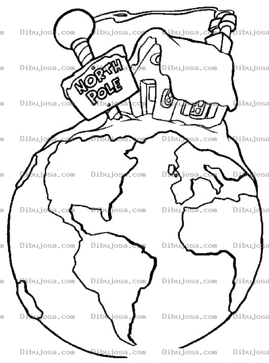 Dibujo para colorear Casa De Santa Claus Dibujo De Casa En El Polo Norte Para Pintar Y Colorear La Resindencia De Papa Noel