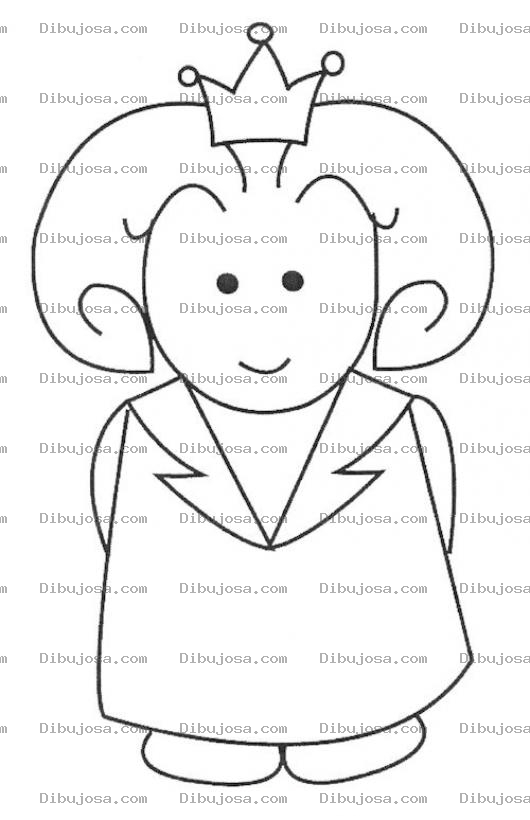 Dibujo para colorear Dibujo De Una Reina Para Colorear