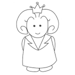 Dibujo para colorear Dibujo De Una Reina Para Colorear