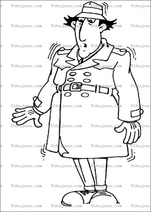 Dibujo para colorear Colorear Al Inspector Gadget con Alzeimer
