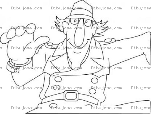 Dibujo para colorear Dibujo Del Inspector Gadjet Para Pintar